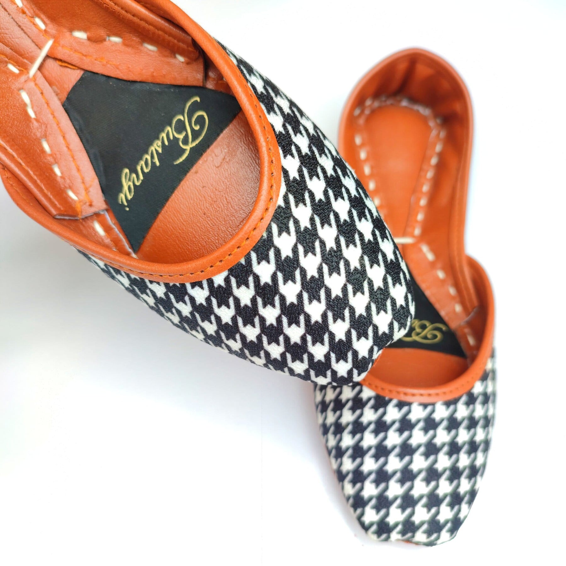 Black Chess Casual Khussa For Women