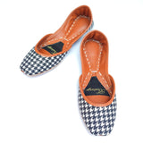 Black Chess Casual Khussa For Women