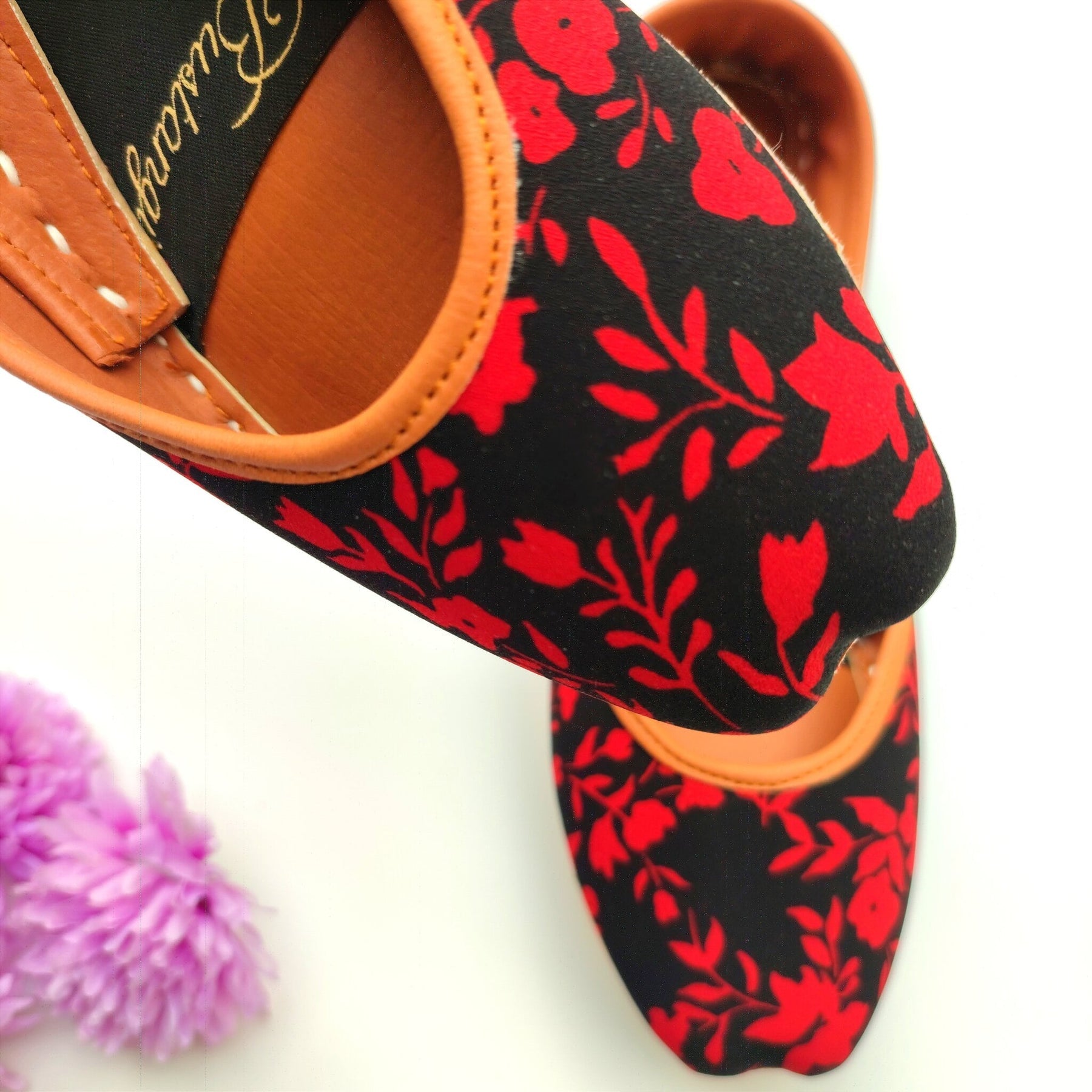 Black Rose Casual Khussa For Women