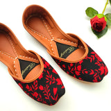 Black Rose Casual Khussa For Women