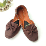 Bow Collection Olive, Brown, Black, Maroon, Blue & Camel Khussa For Women