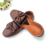 Bow Collection Olive, Brown, Black, Maroon, Blue & Camel Khussa For Women