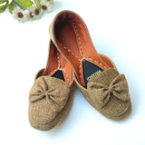 Bow Collection Olive, Brown, Black, Maroon, Blue & Camel Khussa For Women
