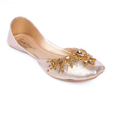 Bridal Multani Embroidered Women Khussa – Silver Pearls