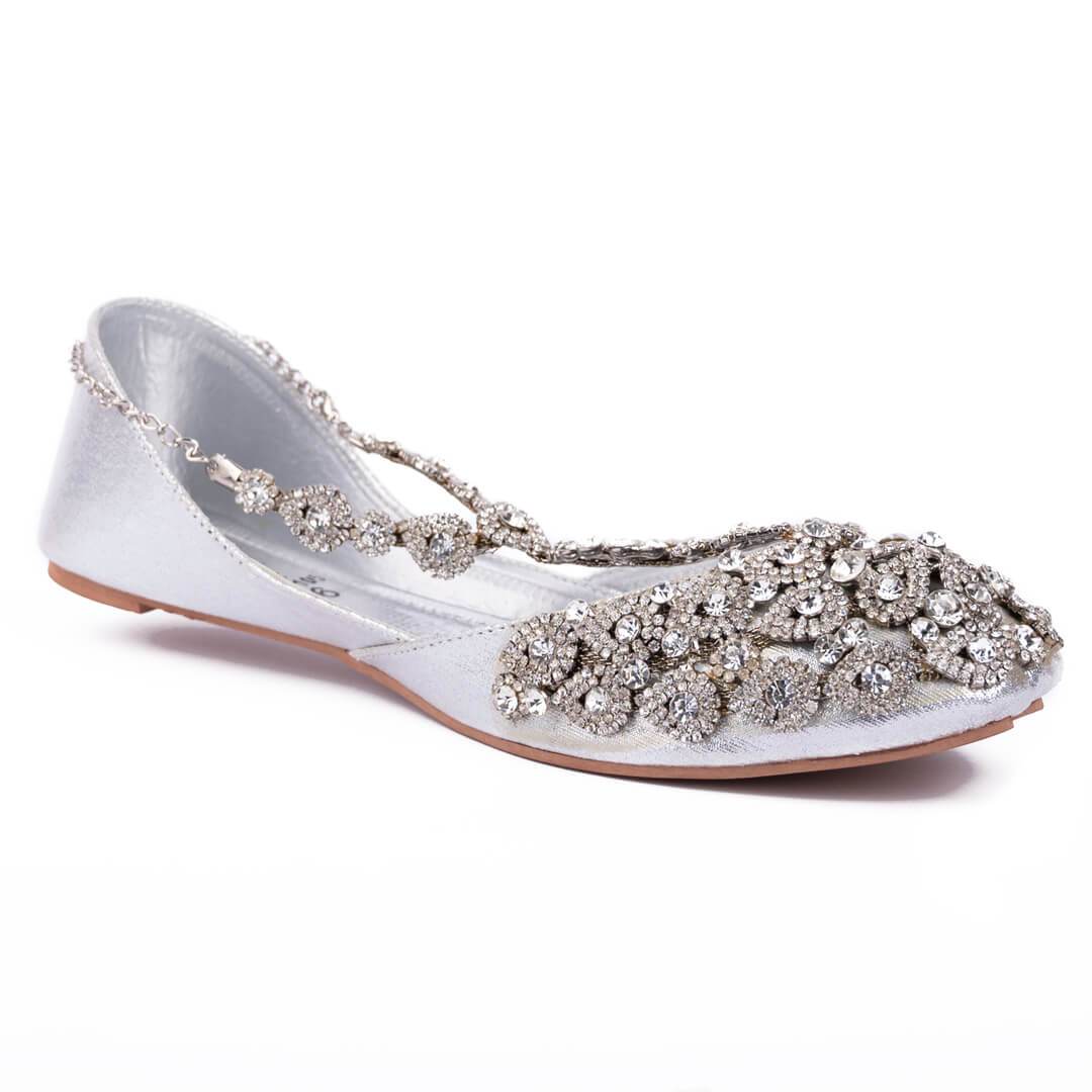 Bridal Anklet Women Khussa – Kundan on Lining