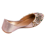 Multi-Color Pearl Embroidered Women Khussa