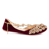 Bridal Anklet Women Khussa – Kundan on Lining