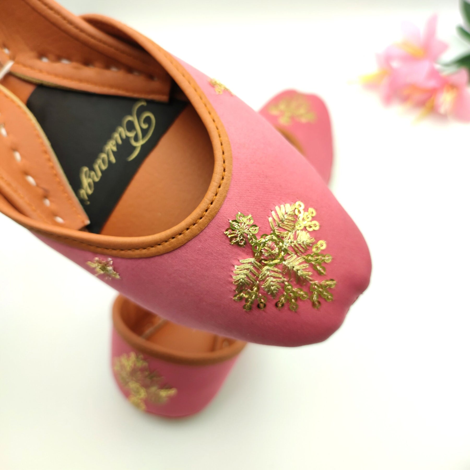 Floral Embroidery Khussa For Women