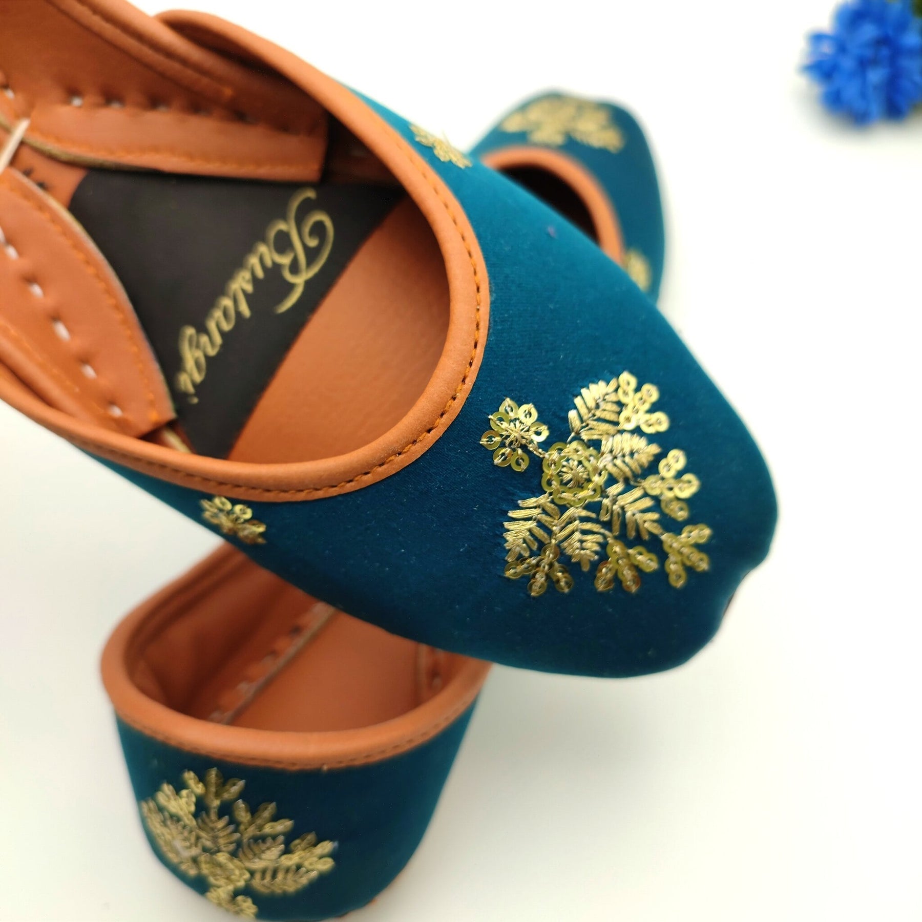 Floral Embroidery Khussa For Women