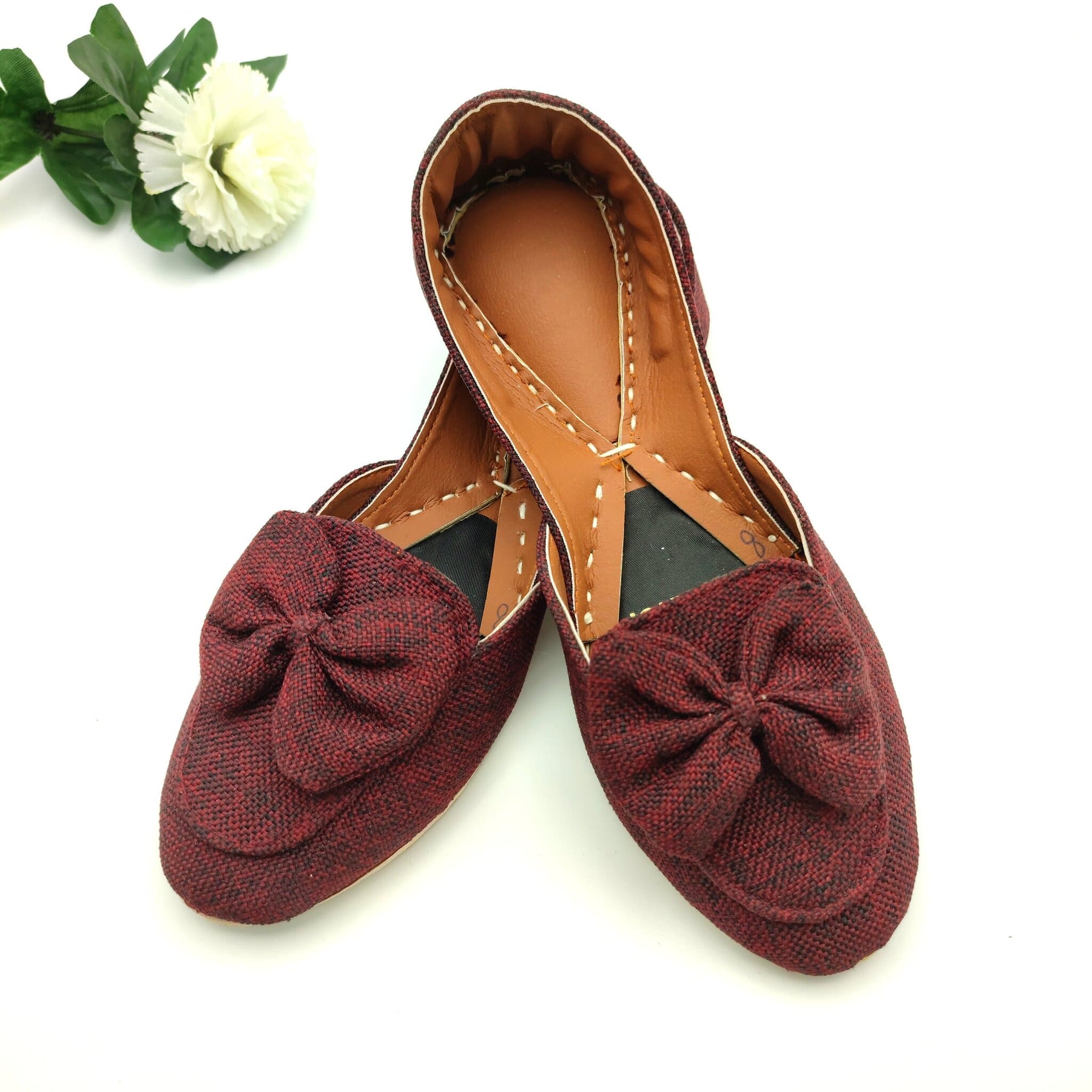 Bow Collection Olive, Brown, Black, Maroon, Blue & Camel Khussa For Women