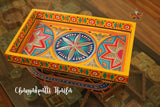 Yellow Color Truck Art Chamakpatti Thaila Style Wooden Tray