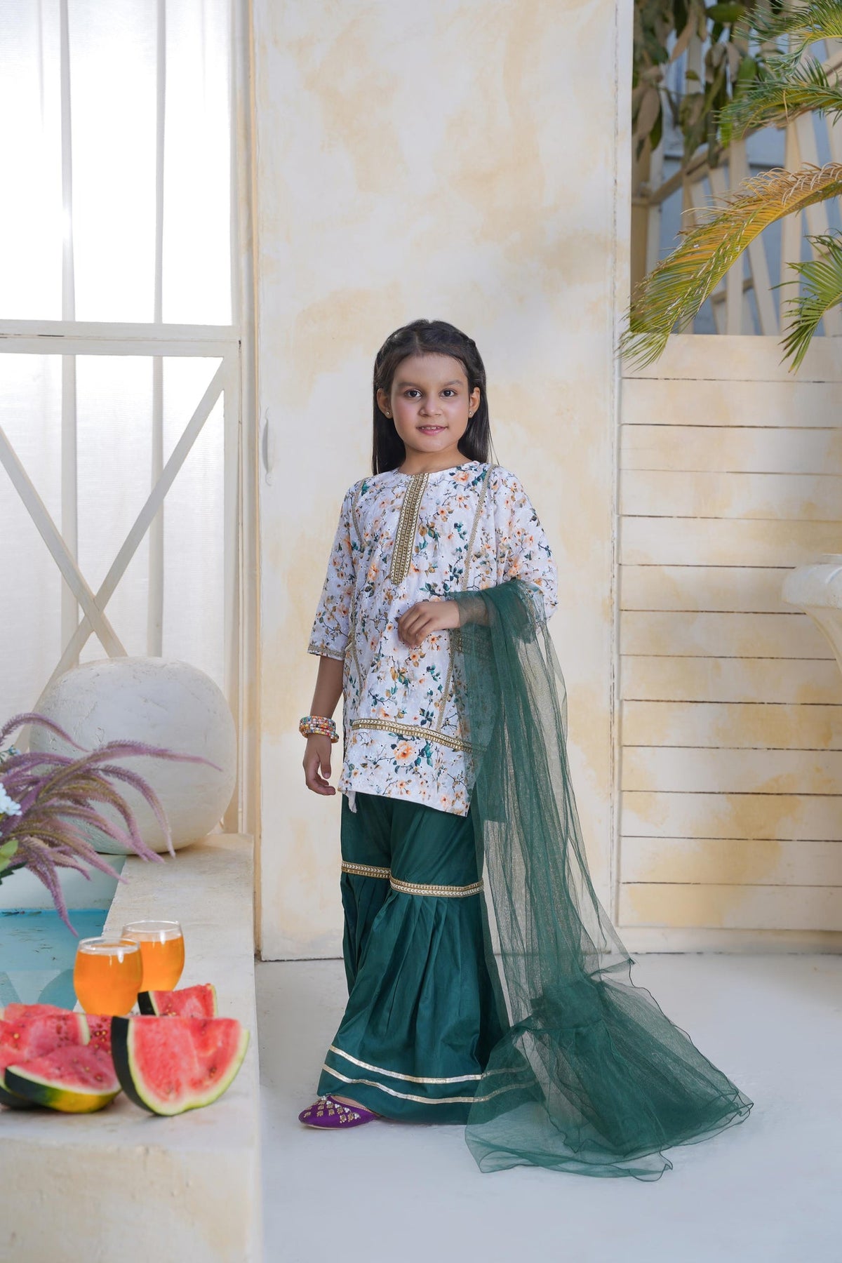 Bano Kids Chikankari Suit – Elegant & Festive For Girls