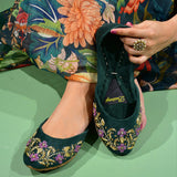 Premium Handcrafted Embroidered Leather Khussa For Women