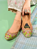 Luxury Handcrafted Embroidered Leather Khussa For Women