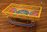 Yellow Color Truck Art Chamakpatti Thaila Style Wooden Tray