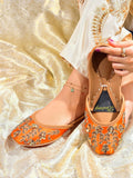 Luxury Handcrafted Embroidered Leather Khussa For Women
