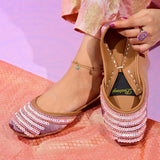 Handcrafted Embroidered Leather Sole Ladies Khussa For Women