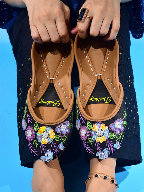 Royal Heritage Handcrafted Leather Khussa For Women
