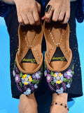 Royal Heritage Handcrafted Leather Khussa For Women