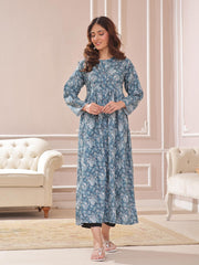 Elegant Everyday Khaddar Printed Frock For Women