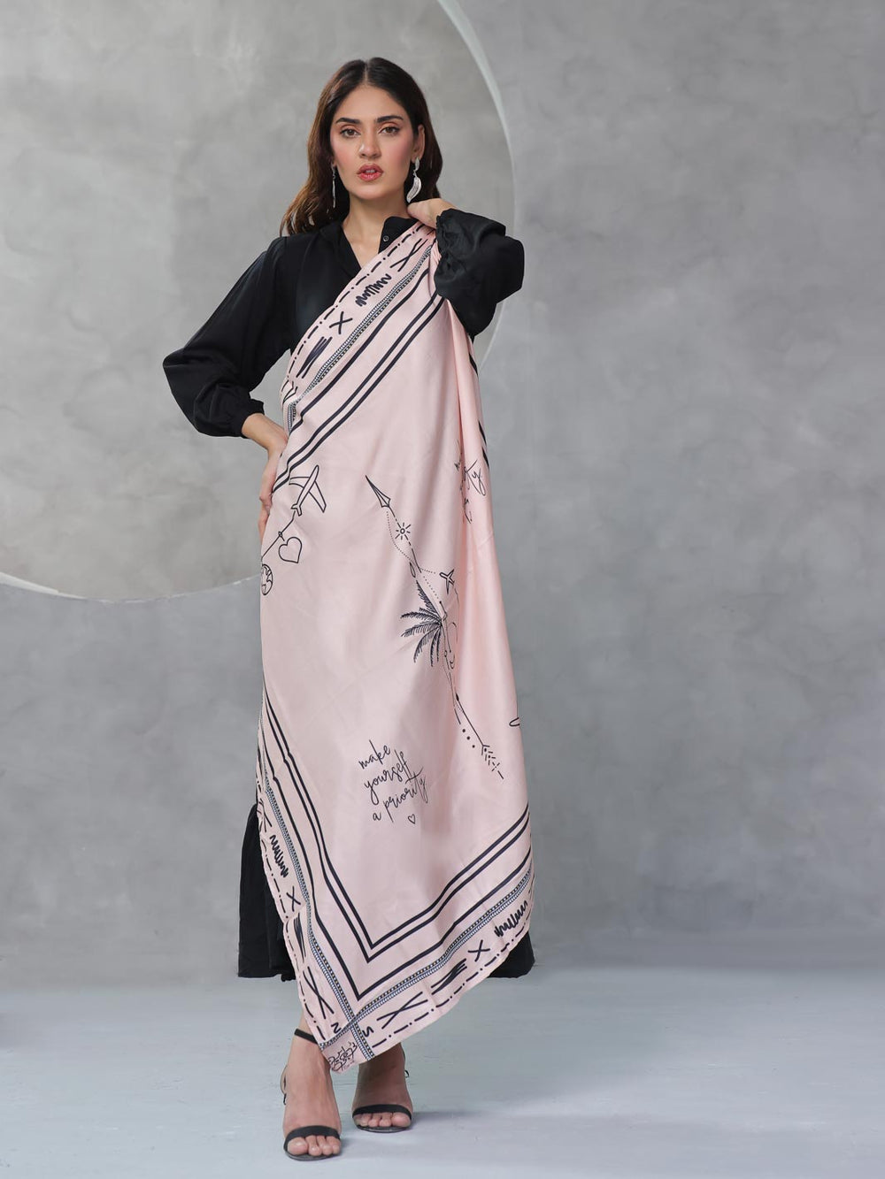 Manzar Scarf – Luxurious Shamoz Silk For Women