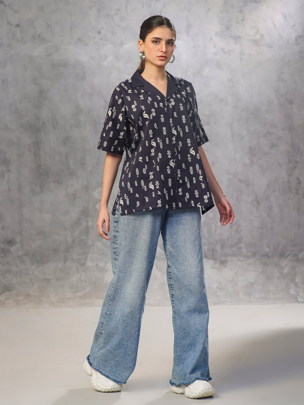 Unisex Classic Cotton Button-Down Shirt For Unisex