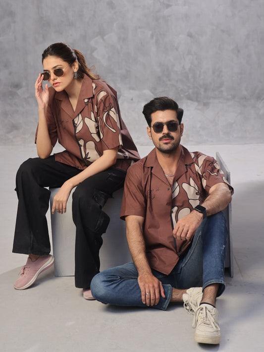 Unisex Cotton Button-Down Shirt For Unisex