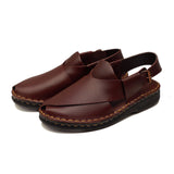 Brown Color Peshawari Leather Sandals For Men