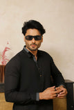 Matt Black Executive Shalwar Kameez – Bold & Sophisticated For Men