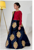 Elegant Embroidered Chiffon Lehenga Choli with Net Dupatta For Girls