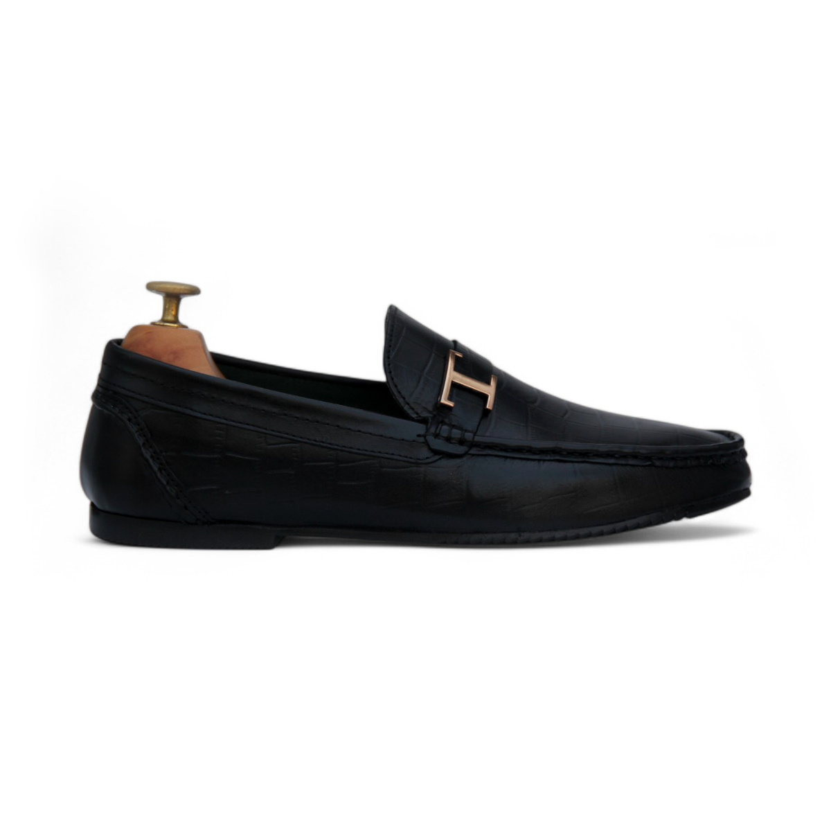 Premium Leather Loafers with Flexible Rubber Sole For Men