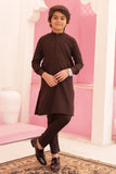 Cedar Brown Kurta and Trouser Set For Boys