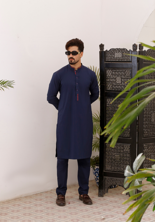 Navy Blue Kurta Pajama – Classic & Elegant For Men
