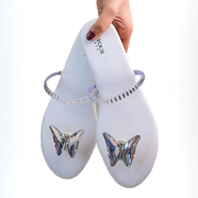 Butterfly Crystal Toe Ring Chappals – Handcrafted Comfort For Women