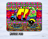 Colorful & Truck Art Theme Mousepad Funky Quote