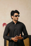 Matt Black Executive Shalwar Kameez – Bold & Sophisticated For Men