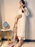 Luxury Embroidered Tassel Silk 3-Piece Suit For Women