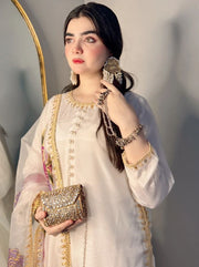 Luxury Embroidered Tassel Silk 3-Piece Suit For Women