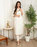 Luxury Embroidered Lawn 3-Piece Suit with Organza Dupatta For Women