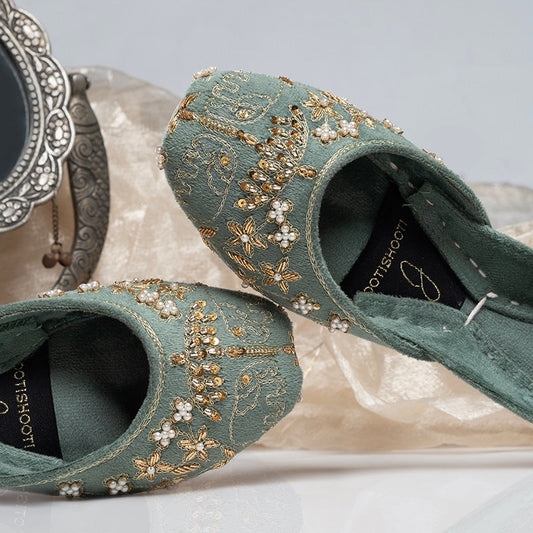 Shaadi Season Velvet Khussas – Handcrafted Elegance For Women