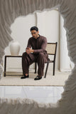 Dark Brown Executive Shalwar Kameez – Refined & Professional For Men