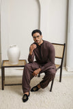 Dark Brown Executive Shalwar Kameez – Refined & Professional For Men