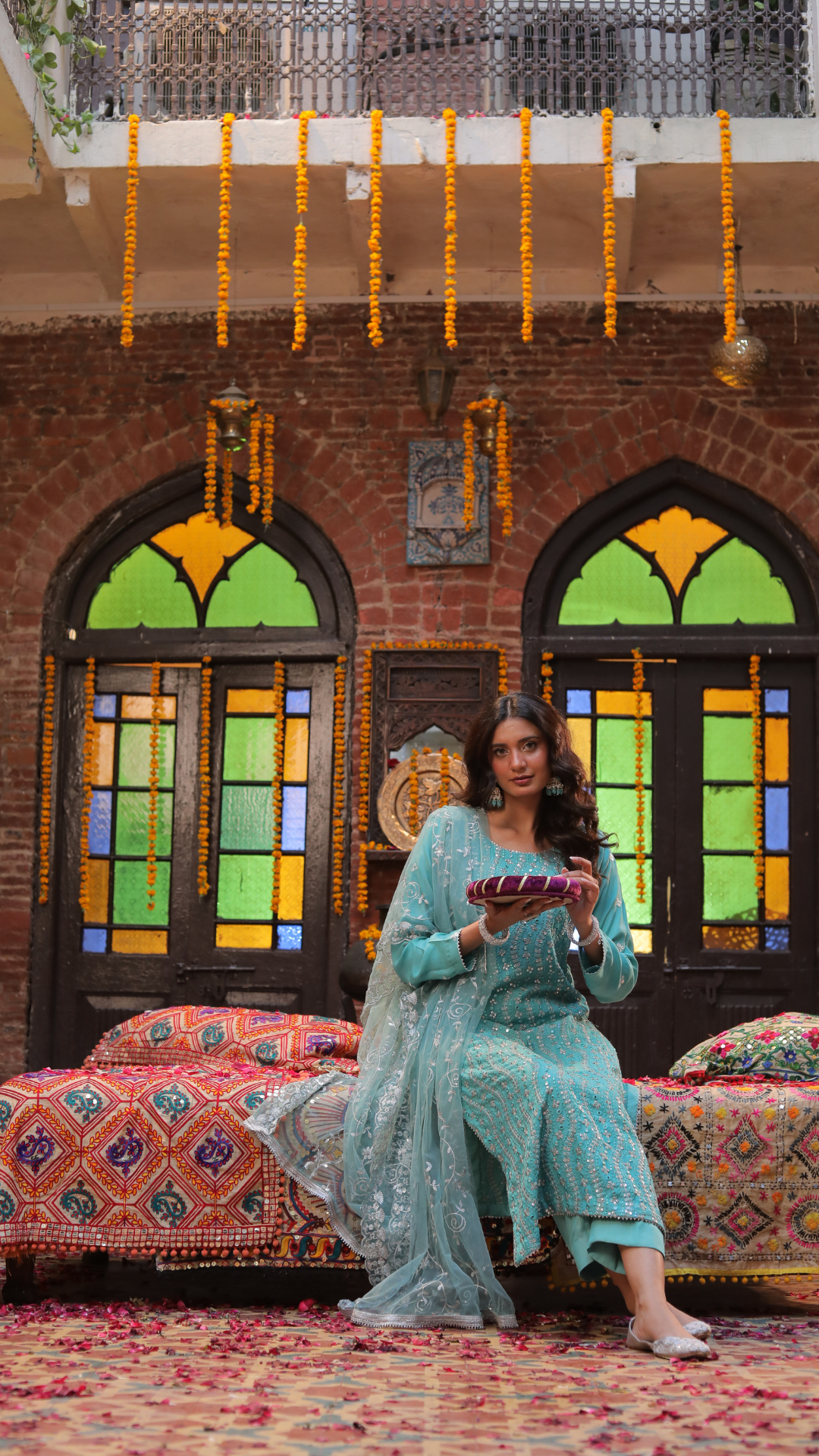 Republic Women’s Whispering Green Silk 3-Piece Sleepwear Set For Women