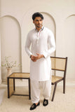 Shining White Executive Shalwar Kameez – Premium Formal Wear For Men