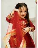 Elegant Block Printed Raw Silk Maxi with Dupatta For Girls