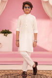 Moon White Kurta and Trouser Set For Boys