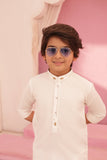 Moon White Kurta and Trouser Set For Boys