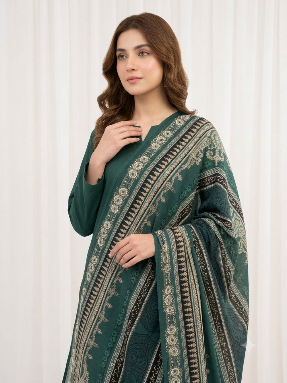Traditional Printed Poly Lawn Odhni For Women