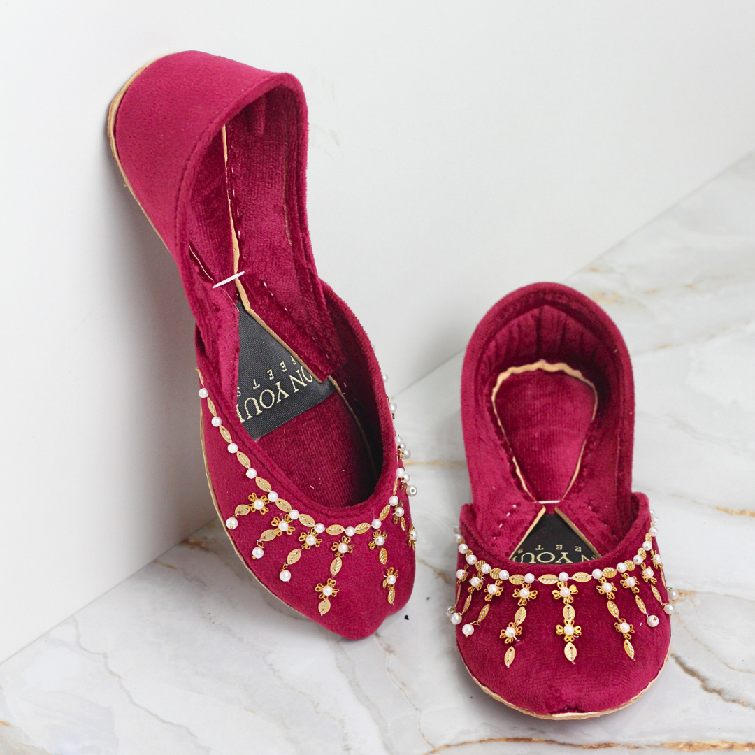 Elegant Velvet Khussa – Handcrafted Comfort & Style For Women