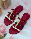 Beautiful casual studded slides! For Women